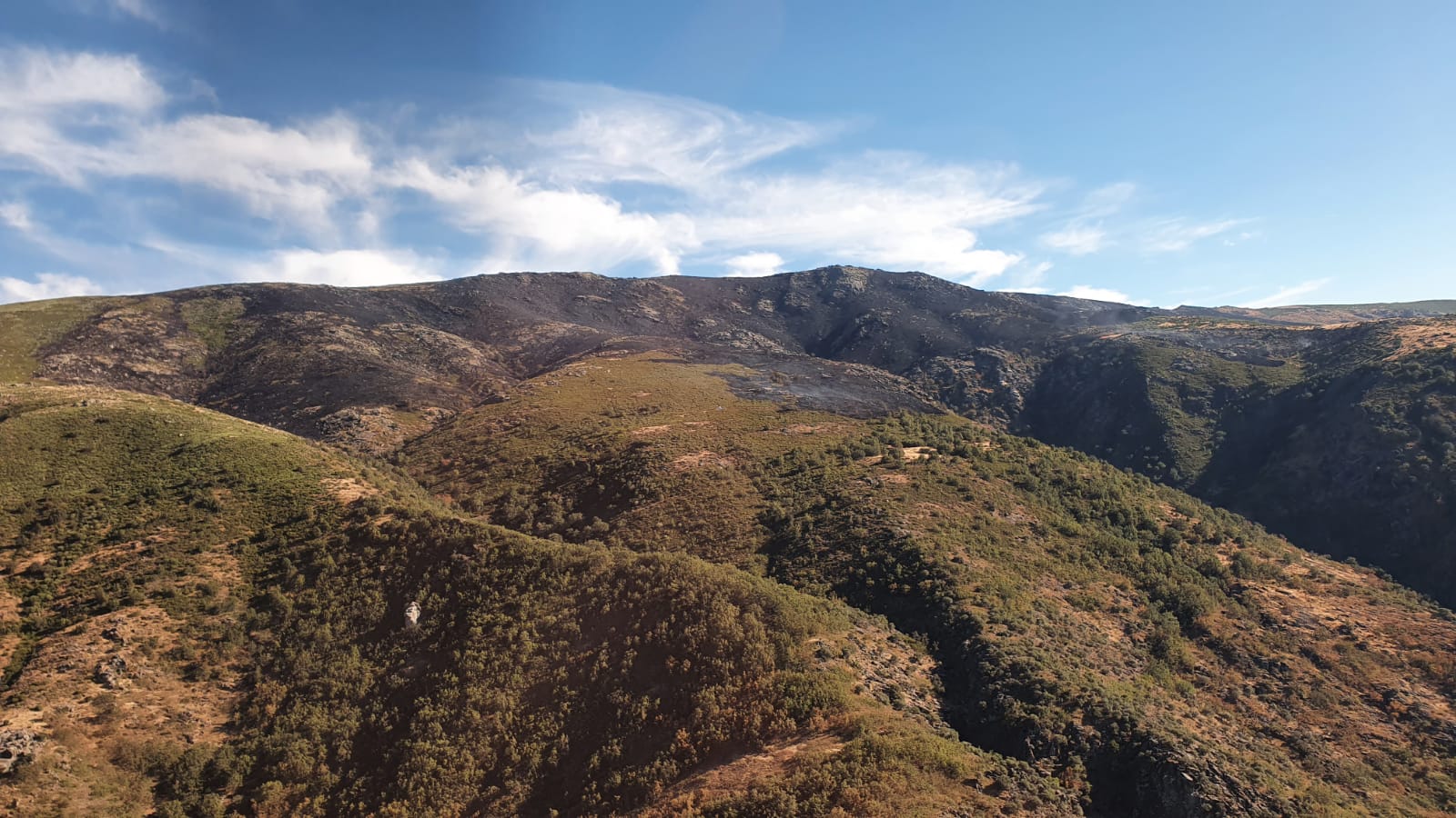 Imagen aérea del incendio 