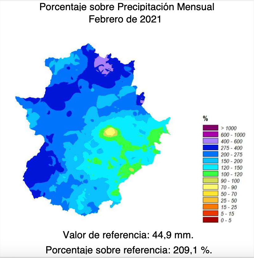 Lluvia febrero 2021