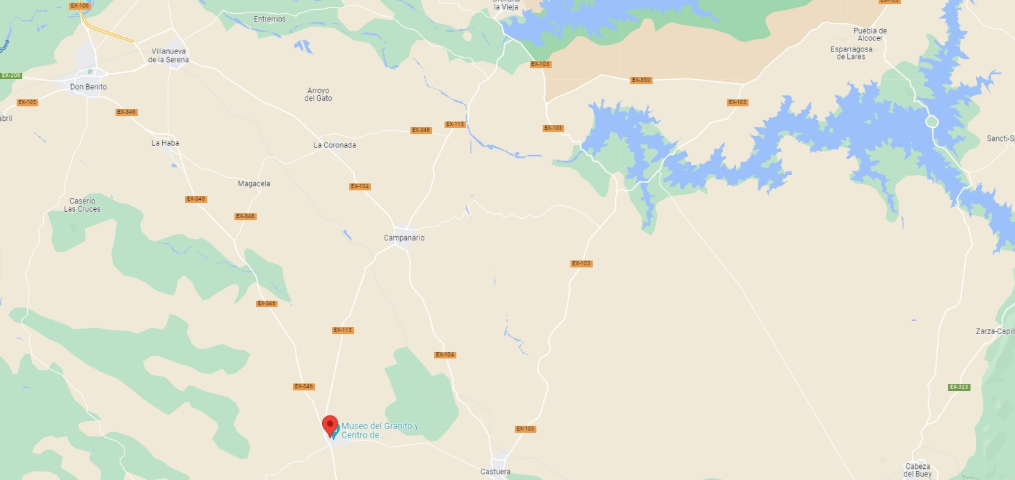 Mapa accidente Quintana de la Serena