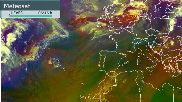 Imagen del Meteosat jueves 29 de julio 6:15 h. Fuente: Eumetsat