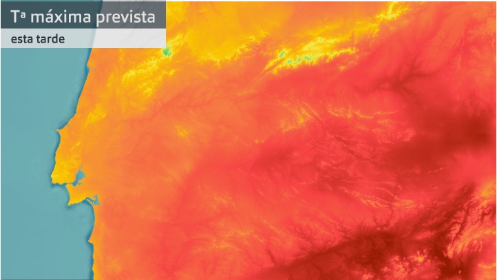 Temperatura máxima prevista martes 7 de septiembre