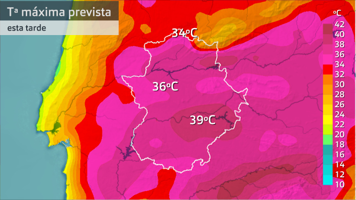 Temperatura máxima prevista martes 30 de junio