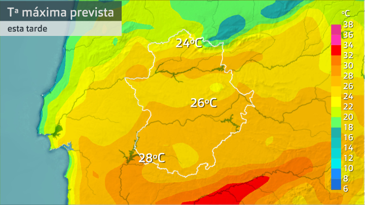 Temperatura máxima prevista para hoy lunes 17 de mayo