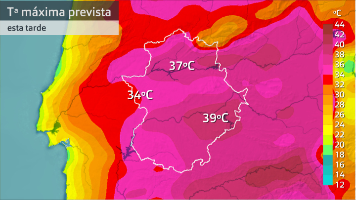 Temperatura máxima prevista miércoles 8 de julio