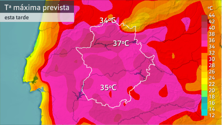 Temperatura máxima prevista para hoy jueves 9 de julio