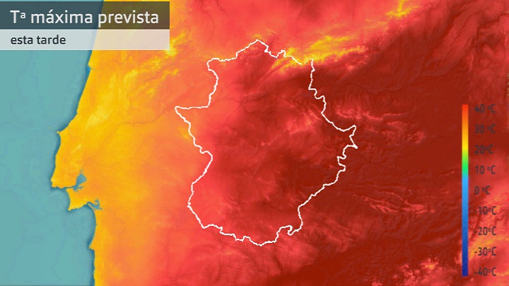 Temperatura máxima prevista para hoy jueves 16 de junio