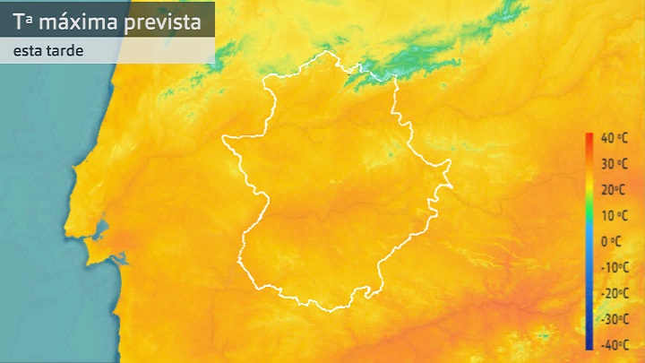 Temperatura máxima prevista para hoy miércoles 22 de junio