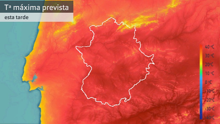 Temperatura máxima prevista para hoy lunes 4 de julio