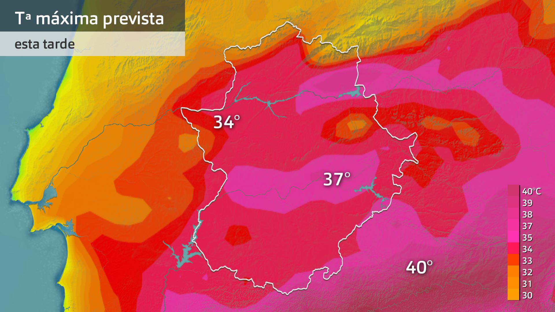 Temperatura máxima prevista para hoy miércoles 12 de julio