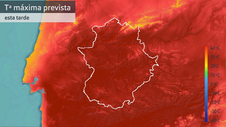 Temperatura máxima prevista para hoy miércoles 20 de julio