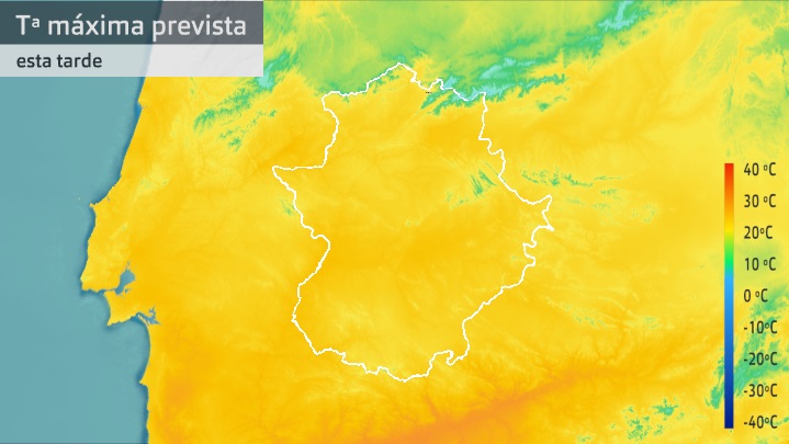 Temperatura máxima prevista para hoy lunes 4 de octubre