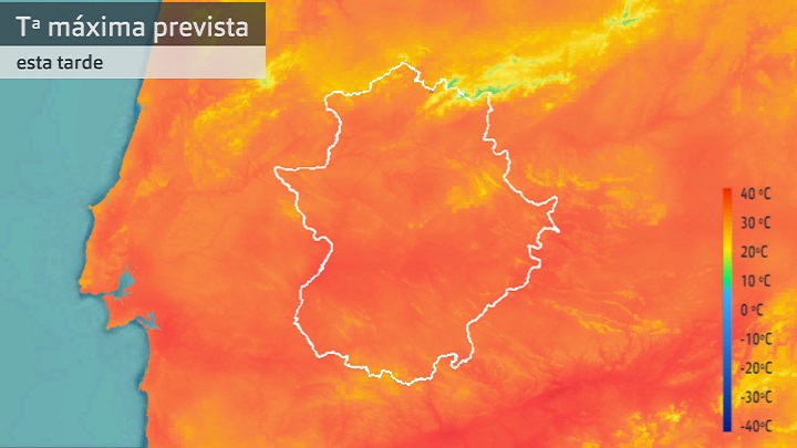 Temperatura máxima prevista para hoy lunes 19 de septiembre