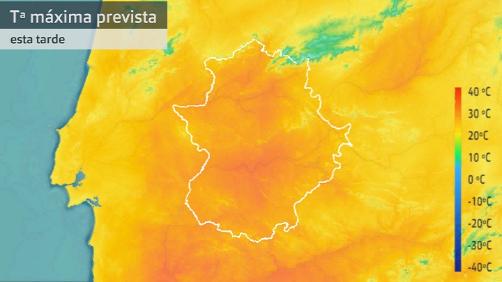 Temperatura máxima prevista para hoy lunes 10 de octubre