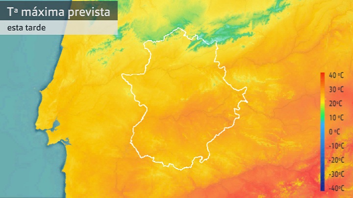 Temperatura máxima prevista para hoy martes 25 de octubre