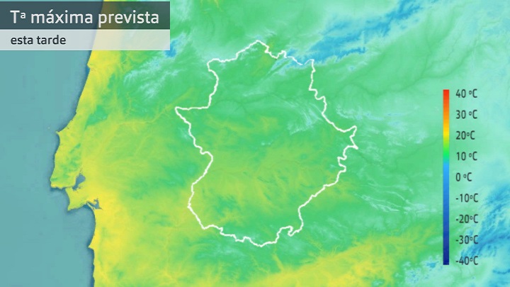 Temperatura máxima prevista para hoy viernes 10 de febrero