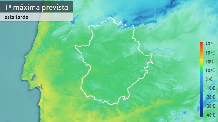 Temperatura máxima prevista para hoy martes 28 de febrero