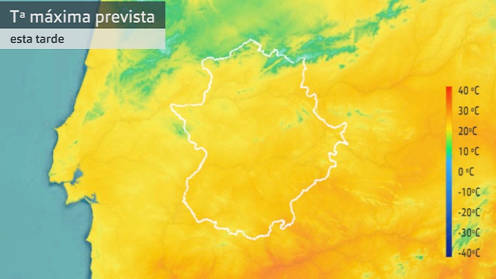 Temperatura máxima prevista para hoy lunes 13 de marzo