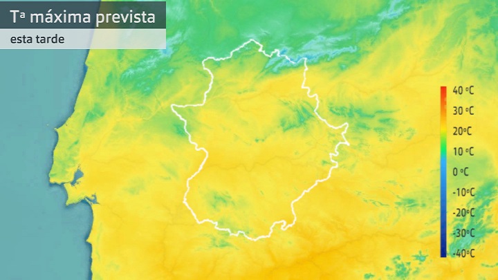 Temperatura máxima prevista para hoy viernes 17 de marzo