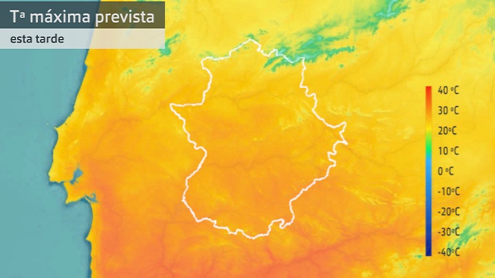 Temperatura máxima prevista para hoy lunes 27 de marzo