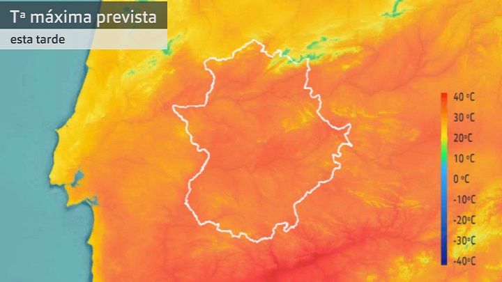 Temperatura máxima prevista para hoy lunes 10 de abril