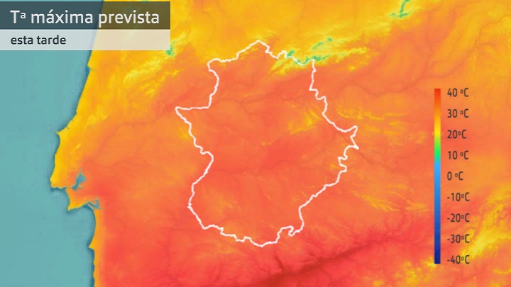 Temperatura máxima prevista para hoy martes 25 de abril