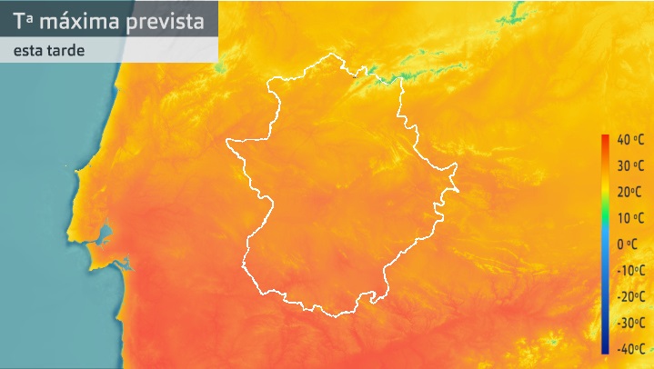 Temperatura máxima prevista para hoy lunes 18 de octubre