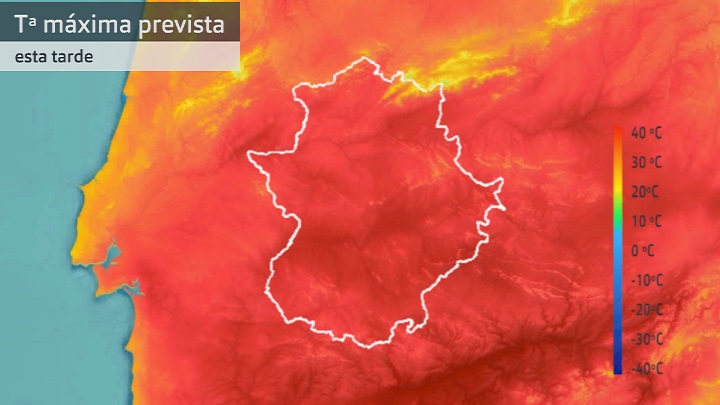 Temperatura máxima prevista para hoy jueves 6 de julio