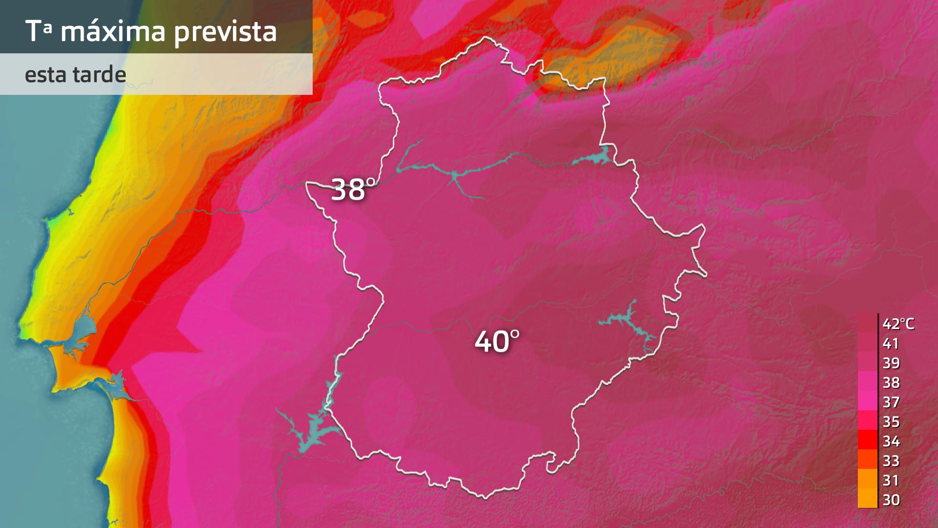 Temperatura máxima prevista para hoy martes 18 de julio