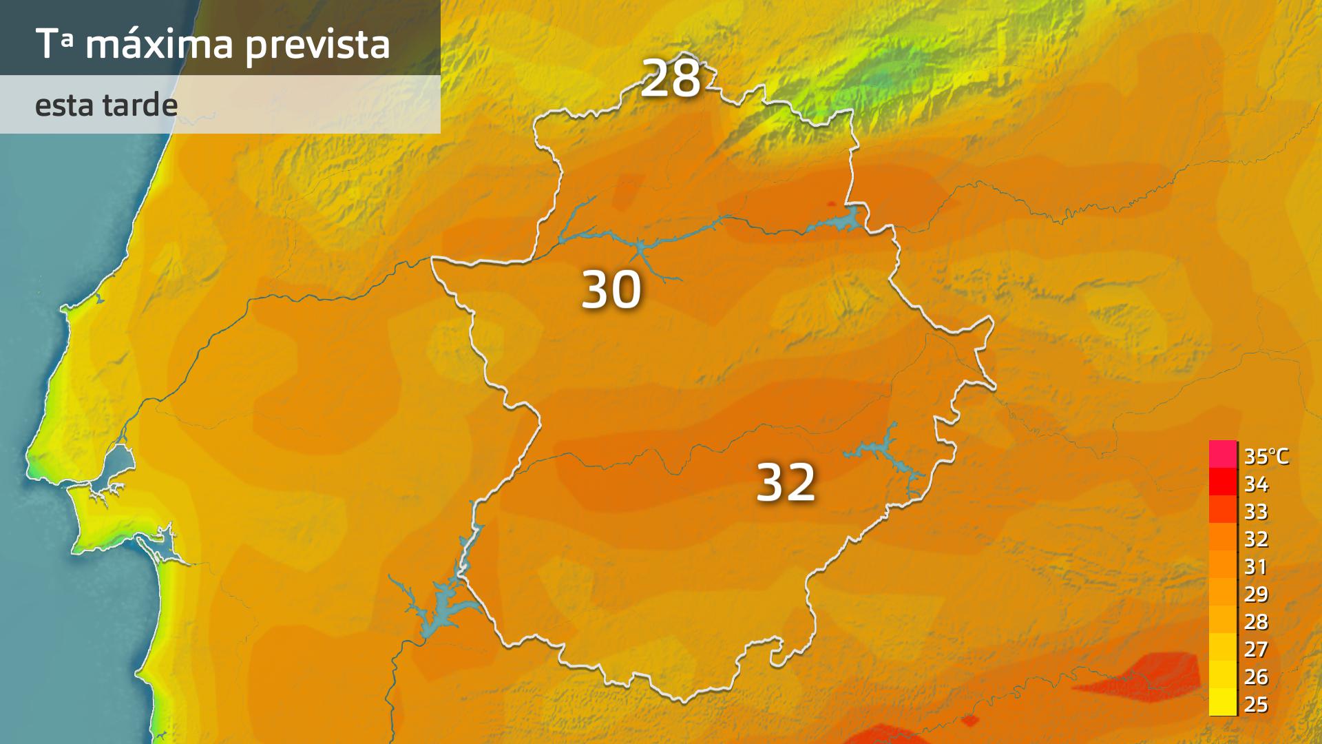 Temperatura máxima prevista para hoy miércoles 6 de septiembre