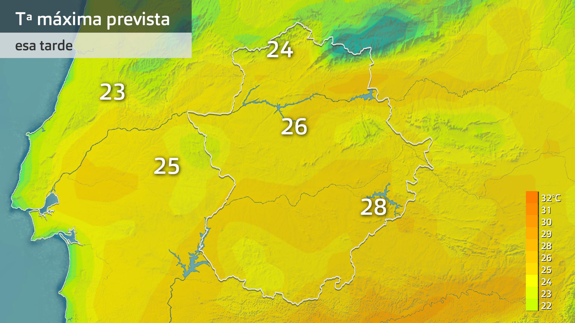 Temperatura máxima prevista para hoy miércoles 20 de septiembre