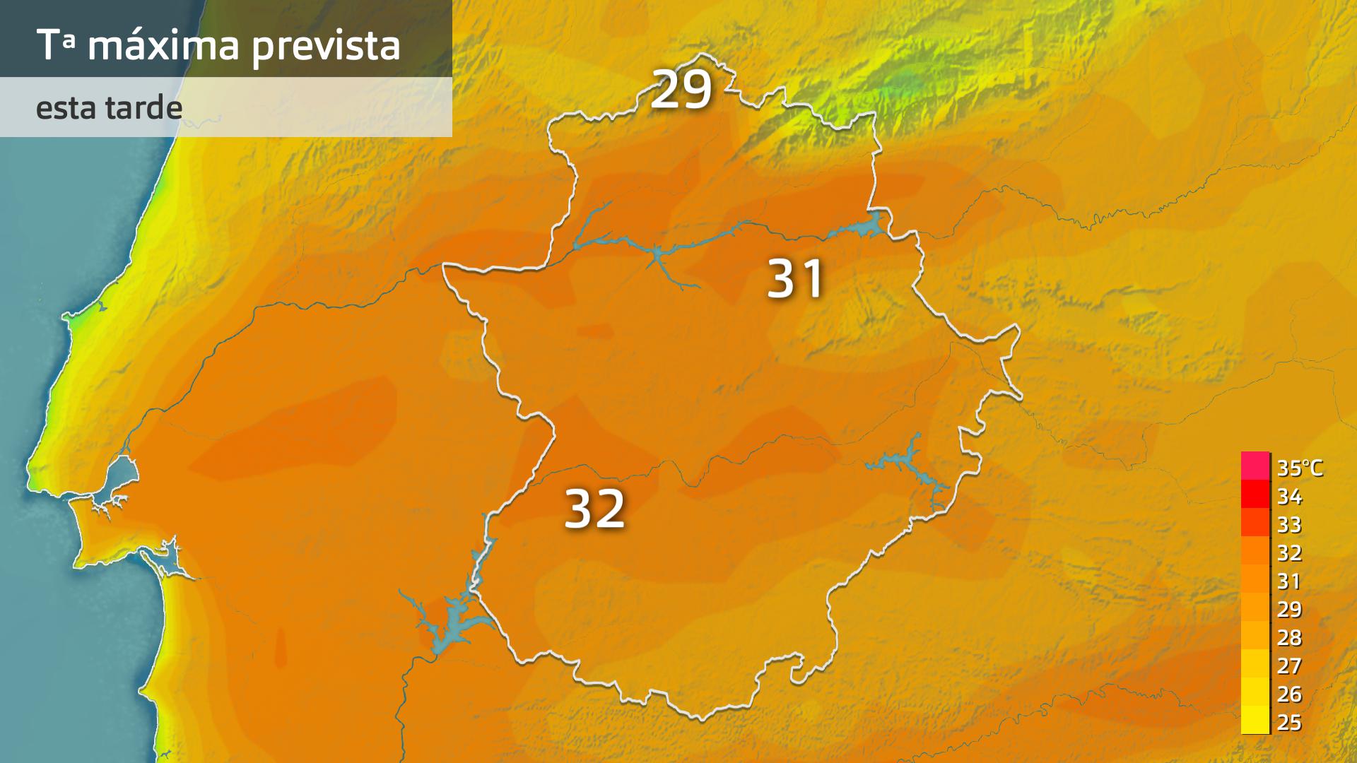 Temperatura máxima prevista para hoy martes 26 de septiembre