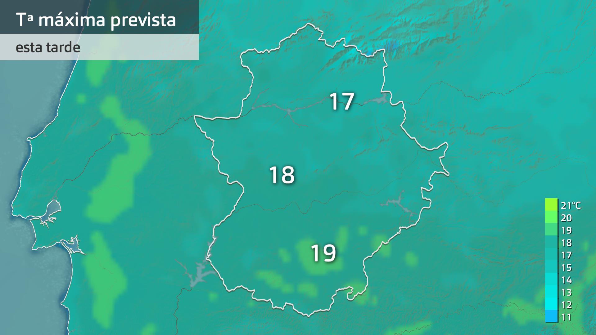 Temperatura máxima prevista para hoy lunes 5 de febrero