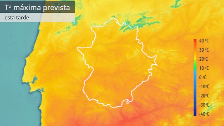 Temperatura máxima prevista para hoy jueves 30 de marzo