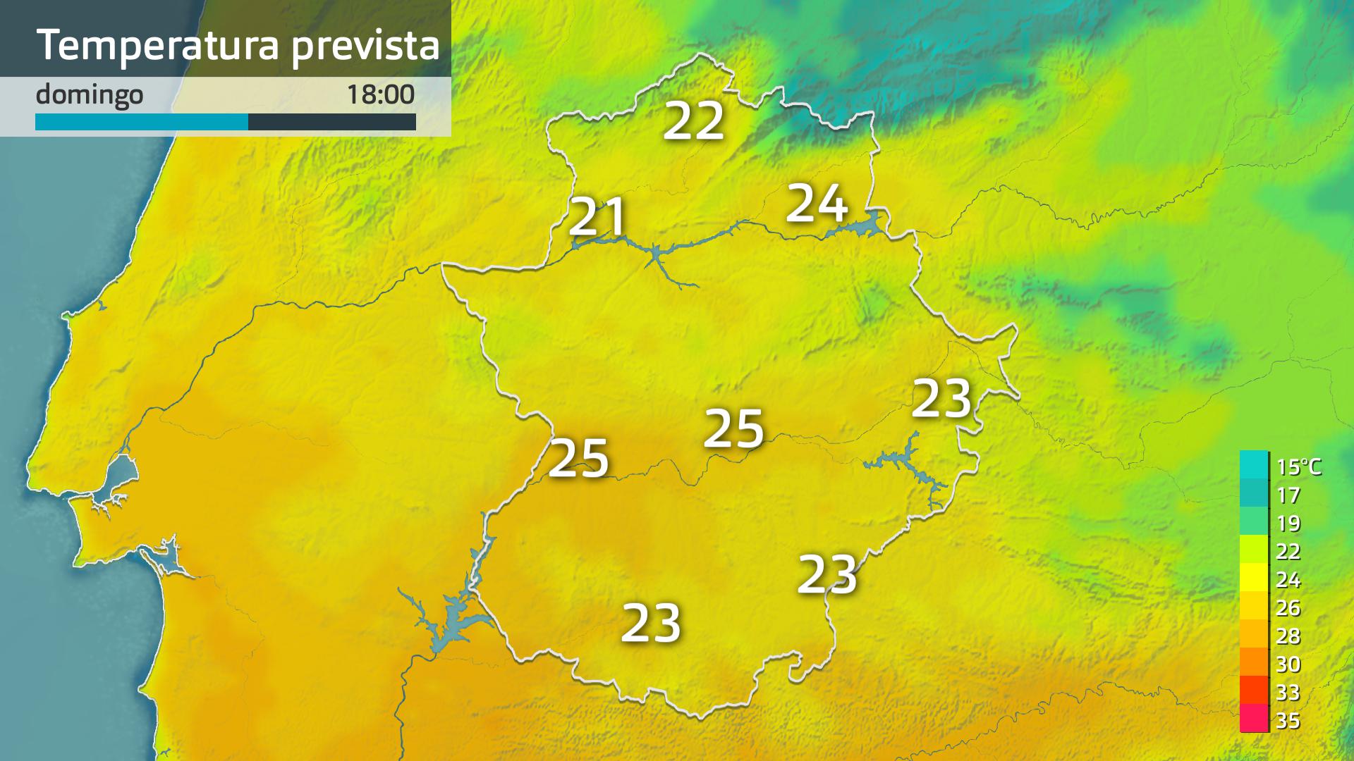 Temperatura máxima prevista