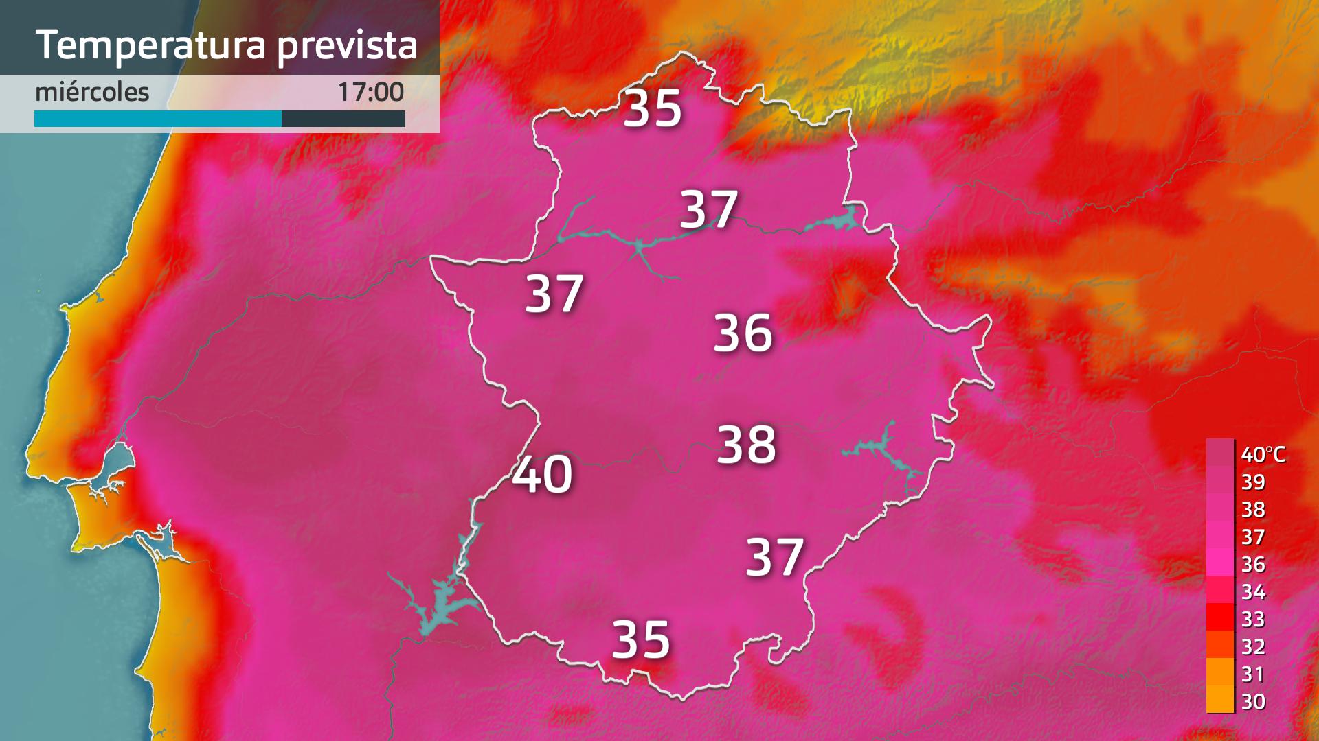 Temperatura máxima prevista