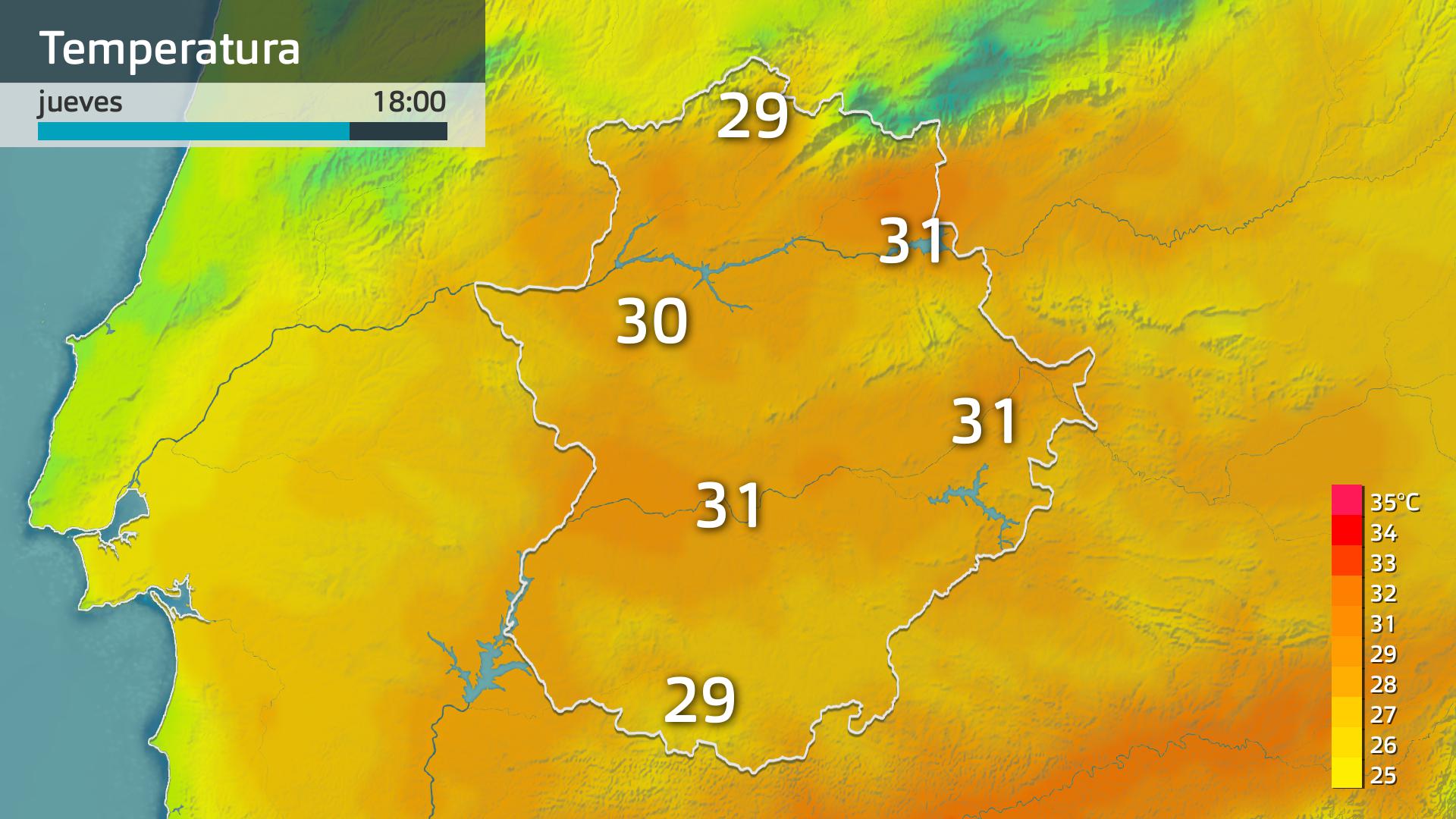 Temperatura máxima prevista