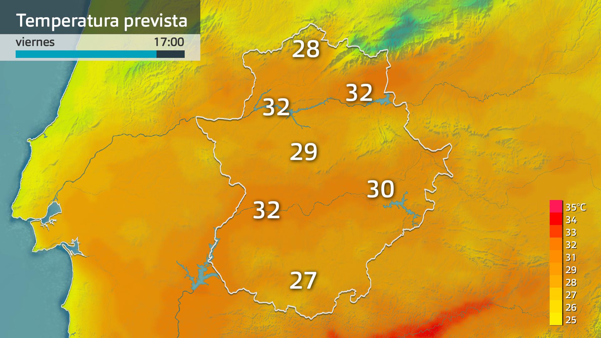 Temperatura máxima prevista