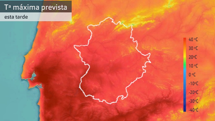 Temperatura máxima prevista para hoy jueves 15 de junio