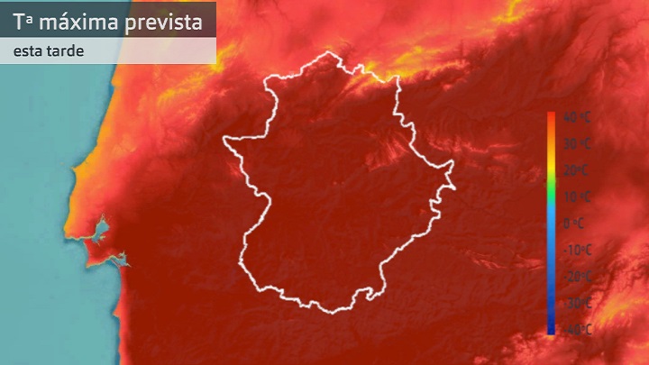 Temperatura máxima prevista para hoy lunes 26 de junio