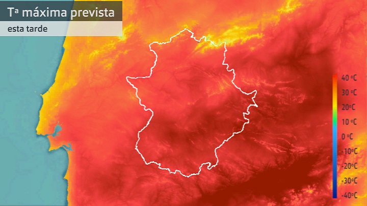Temperatura máxima prevista para hoy jueves 19 de mayo