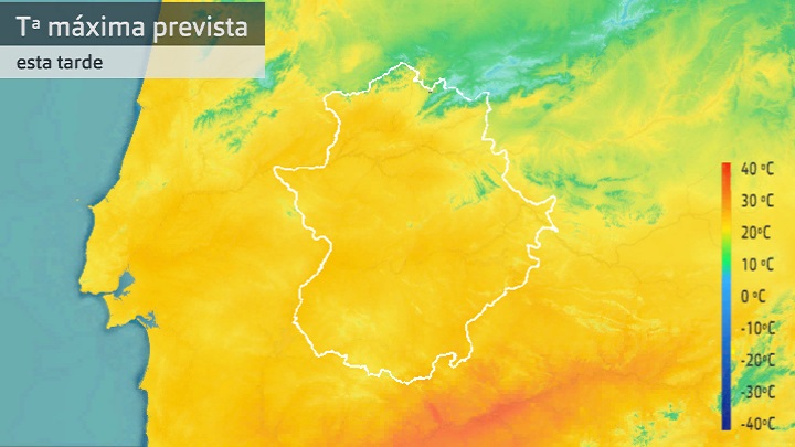 Temperatura máxima prevista para hoy jueves 29 de septiembre