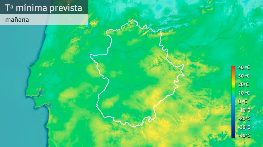 Previsión de temperaturas mínimas para el lunes