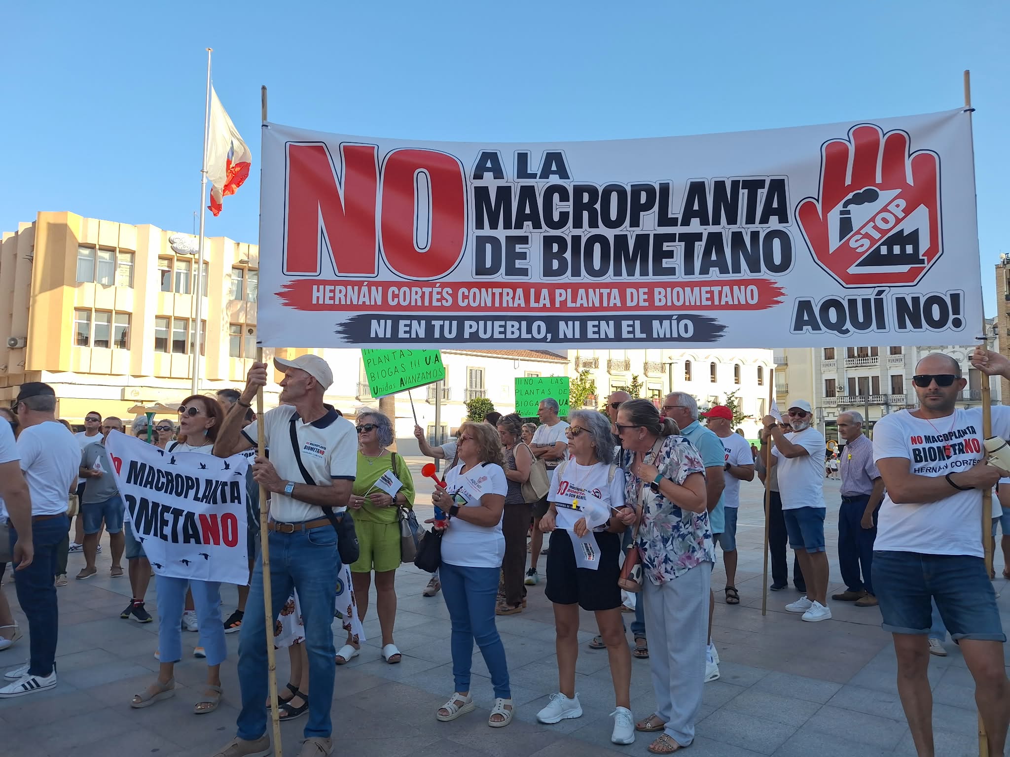 Protesta contra la planta biometano. Don Benito
