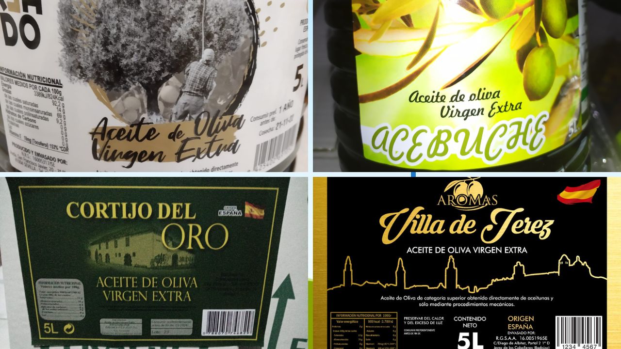 Algunas de las marcas de aceite inmovilizado