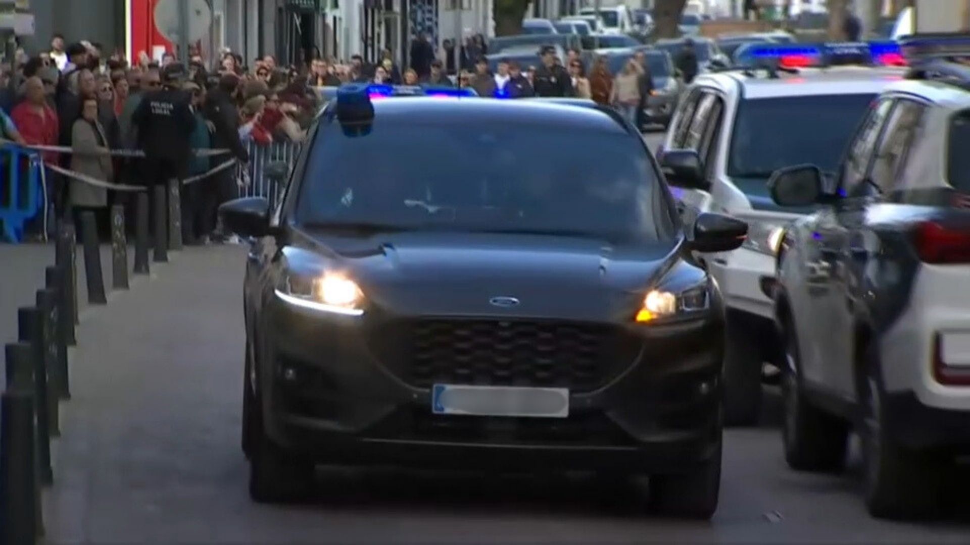 Llegada de los detenidos al juzgado