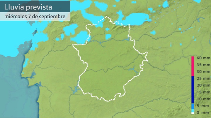 Lluvia prevista para hoy miércoles 7 de septiembre