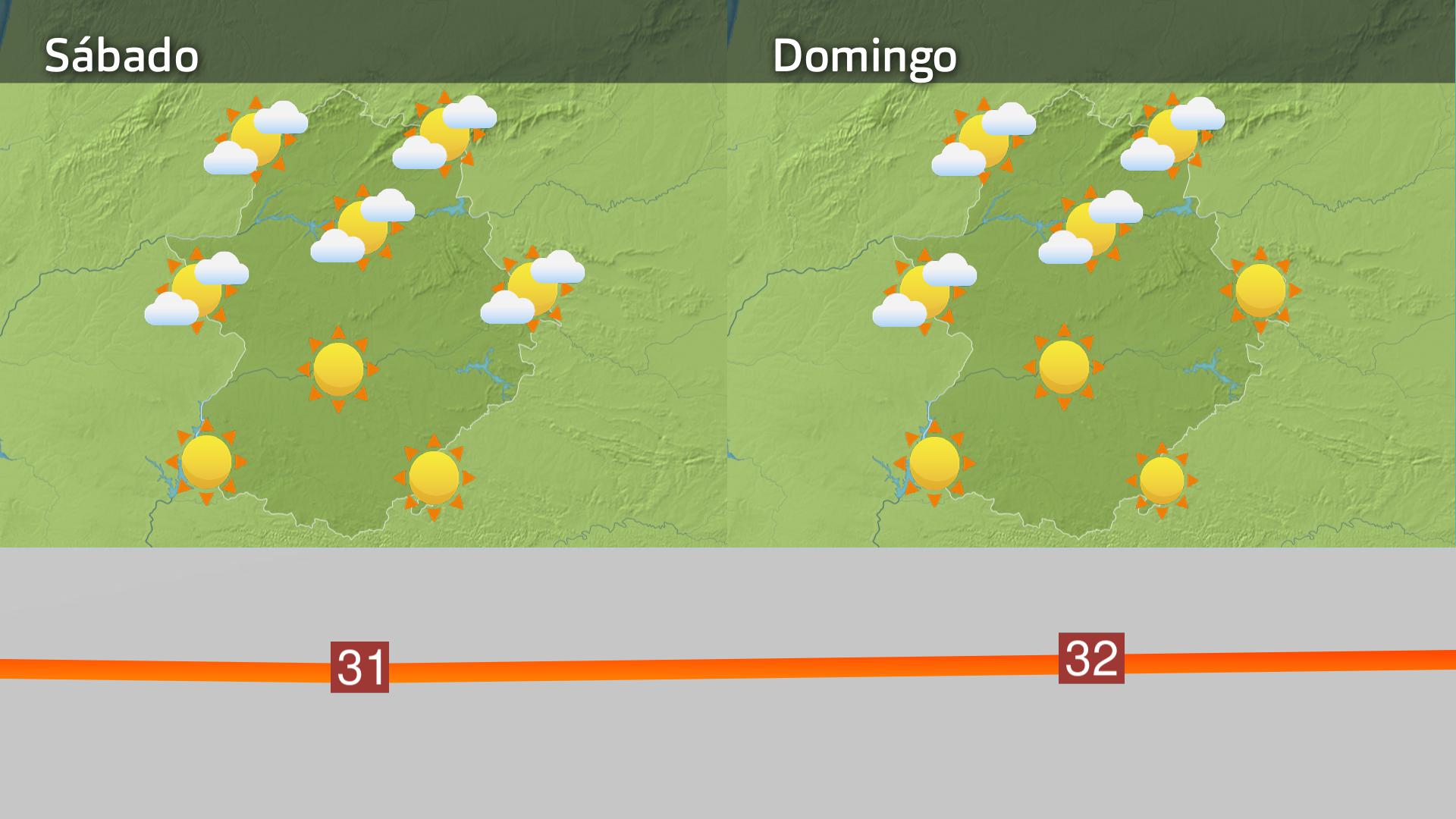 Previsión para el sábado 15 y domingo 16 de junio