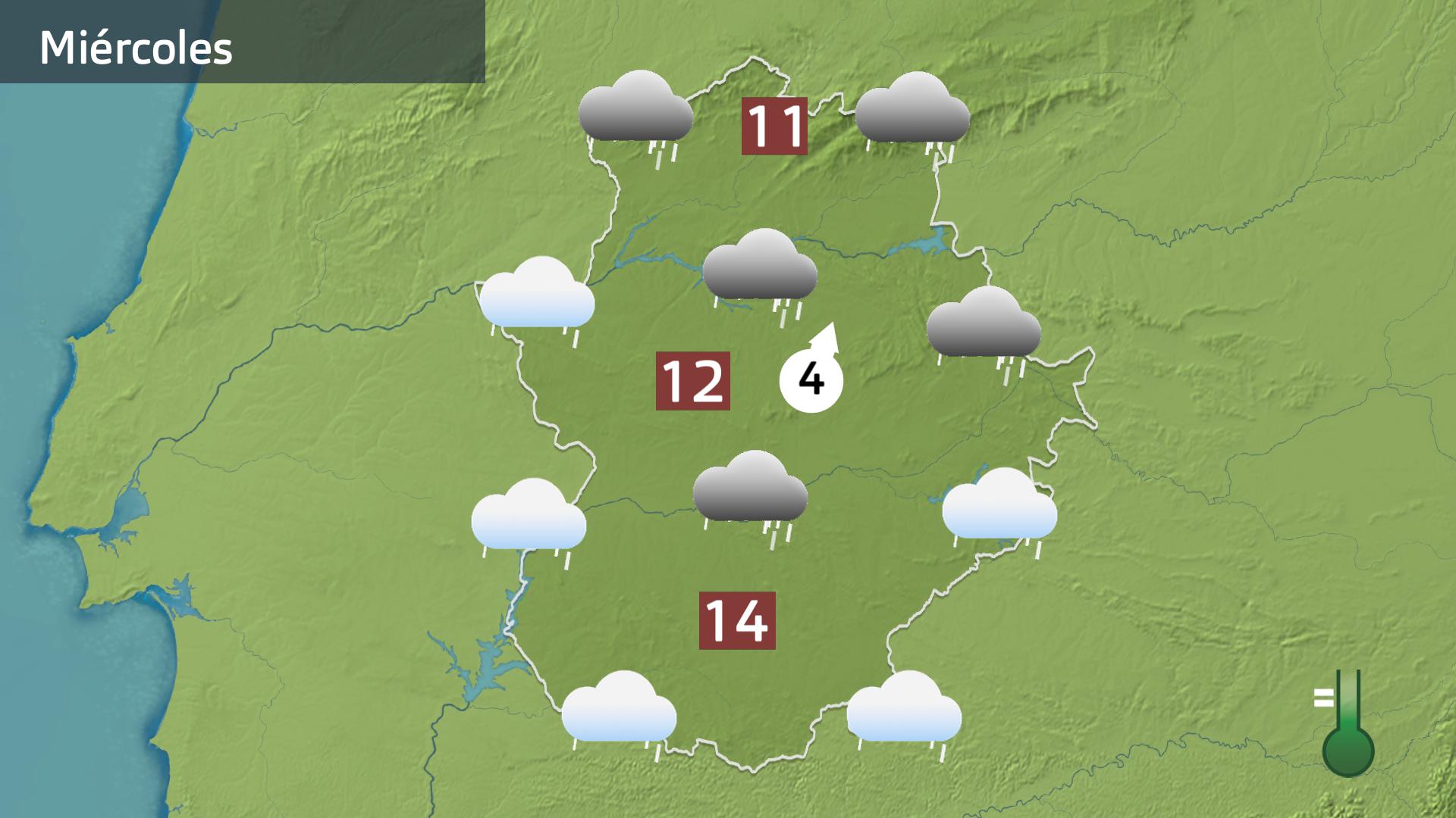 Mapa de previsión para hoy miércoles 21 de enero