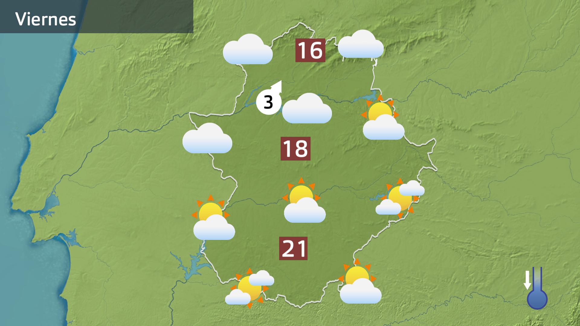 Mapa de previsiòn para hoy viernes 27 de febrero
