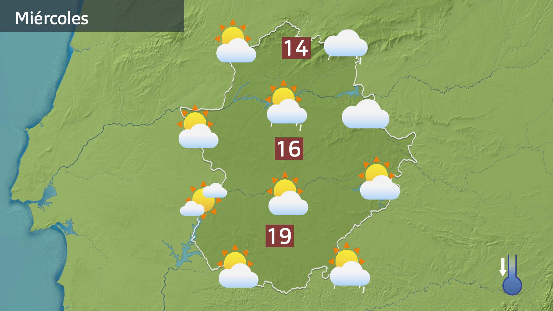 Mapa de previsión para hoy miércoles 8 de abril
